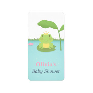 Mooie Kikker Prins Jongen Baby Borrel Labels