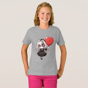 Mooie kinder T-shirt in grijs met leuke illustrati