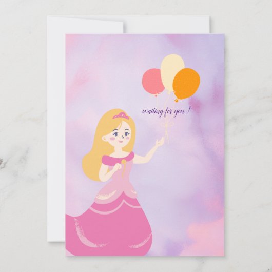 Mooie kinderfeest uitnodiging (Achterkant)