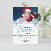 Mooie kinderfoto met Kerst Bedankkaart (Staand voorkant)