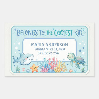 Mooie Kindernaamlabels : Is van kind Rechthoekige Sticker