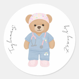 Mooie kinderverpleegsterstickers ronde sticker