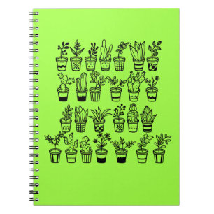 Mooie Kladgroene Planten in Potten Notitieboek