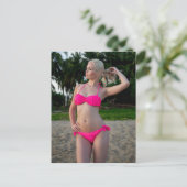 Mooie klankklode in Hot Pink Briefkaart (Staand voorkant)