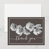 Mooie klaprozen Bruine Achtergrond Dank je wel Briefkaart (Voorkant / Achterkant)