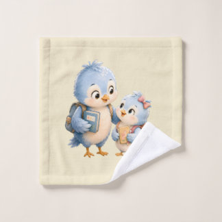 Mooie Kleine Blauwe Vogel Baby Bad Wascloth Washandje