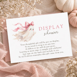 Mooie Kleine Boo Roze Strik Geen Wrap Display Douc Informatiekaartje