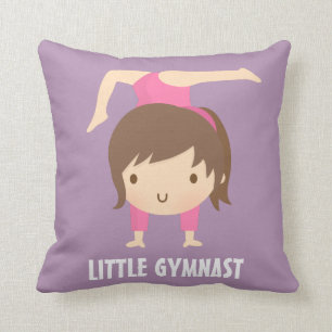 Mooie Kleine Gymnastiek Meisje Gymnastiek Kamer De Kussen