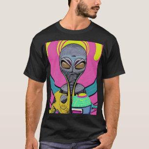 Mooie kleur Full Alien T-shirt