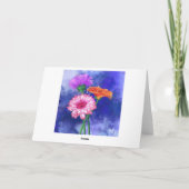 Mooie kleur Gerberas Moederdag Kaart (Achterkant)