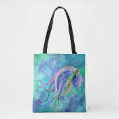 Mooie kleur Octopus Canvas tas (Voorkant)