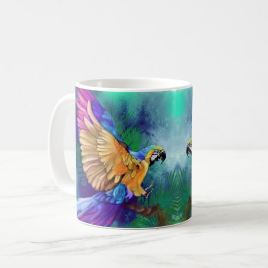 Mooie kleur Parrot Coffee Mok (Voorkant links)