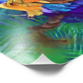 Mooie kleur Parrot Poster schilderij (Hoek)