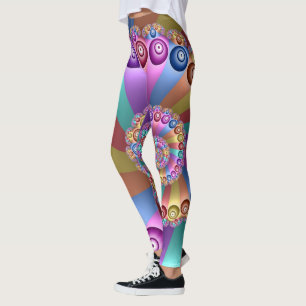 Mooie kleuren Modern Abstract fractal Art Leggings