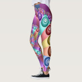 Mooie kleuren Modern Abstract fractal Art Leggings (Links)