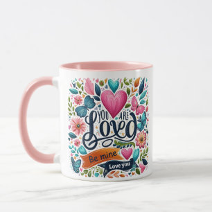 Mooie Kleurige Liefde Typografie Koffiemok Mok