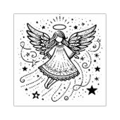 Mooie kleurkunst Christmas Angel Rubberstempel (Afrduk)
