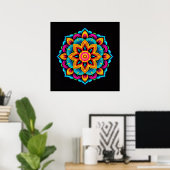 Mooie Kleurplaat Mandala Poster (Thuiskantoor)