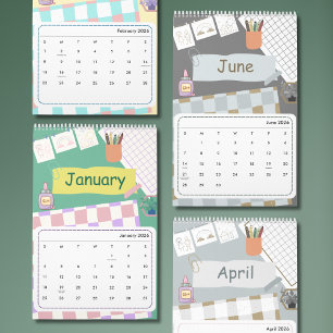 Mooie Kleurrijke 2026 Agenda Kalender