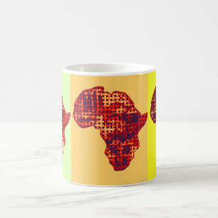 Mooie Kleurrijke Afrika Kaart Pop Patroon Art Desi Koffiemok