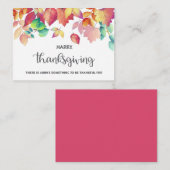 Mooie, kleurrijke bladzijdes najaar Thanksgiving Notitiekaartje (Voorkant / Achterkant)