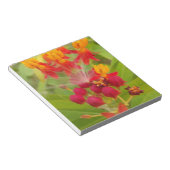 Mooie kleurrijke bloem met Milkweed Art Print Notitieblok (Schuin)