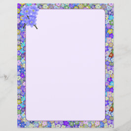 Mooie kleurrijke bloemen 8,5 x 11 Briefpapier