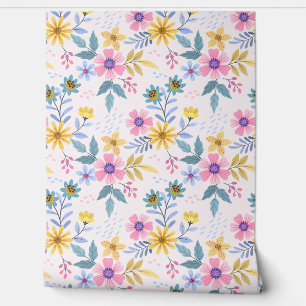 Mooie kleurrijke bloemen behang