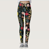 Mooie, kleurrijke bloemen en botanische Planten Leggings (Voorkant)
