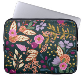 Mooie, kleurrijke bloemen laptop sleeve