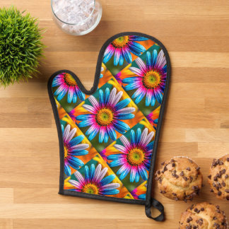 Mooie Kleurrijke Bloemen Patroon Ovenwant