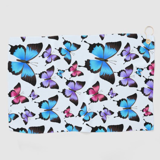 Mooie, kleurrijke Butterflies Golfhanddoek (Horizontaal)