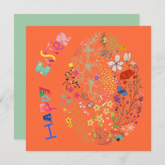 Mooie, kleurrijke Eieren-rooster-Kaart (Voorkant / Achterkant)