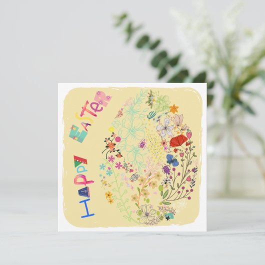 Mooie, kleurrijke Eieren-rooster-Kaart (Staand voorkant)