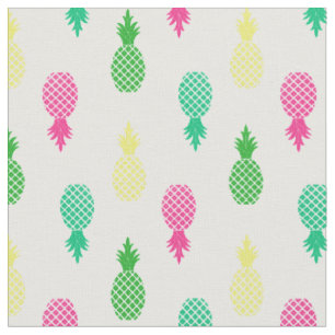Mooie Kleurrijke en Tropische Ananas Patroon Stof