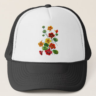 Mooie kleurrijke geborduurde Nasturtiums Trucker Pet