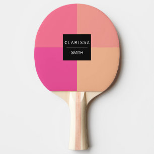 Mooie kleurrijke geometrische combinatie van elega tafeltennisbatje