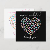 Mooie Kleurrijke Hart Patroon Feestdagenkaart (Voorkant / Achterkant)