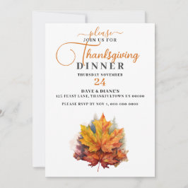 Mooie kleurrijke Herfst esdoornblad Thanksgiving Kaart