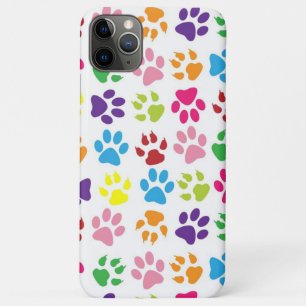 Mooie Kleurrijke Huisdier Pootafdruk Patroon iPhone 11 Pro Max Hoesje