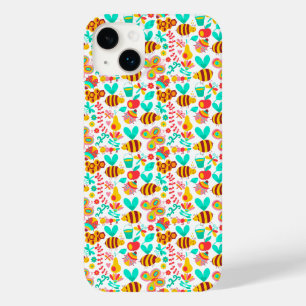 Mooie kleurrijke insecten patronen Case-Mate iPhone 14 plus hoesje