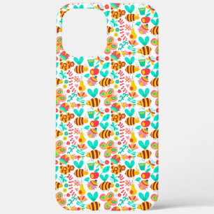 Mooie kleurrijke insecten patronen iPhone 12 pro max hoesje