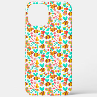 Mooie kleurrijke insecten patronen iPhone 12 pro max hoesje