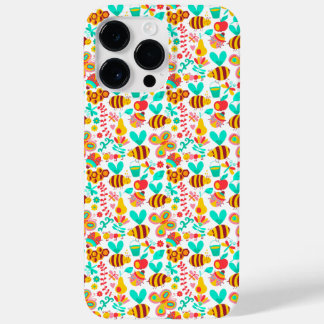 Mooie kleurrijke insecten patronen Case-Mate iPhone 14 pro max hoesje
