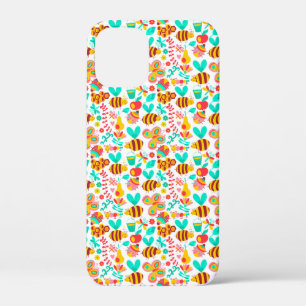 Mooie kleurrijke insecten patronen iPhone 12 mini hoesje