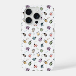 Mooie Kleurrijke Insecten Patroon iPhone 15 Pro Hoesje