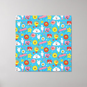 Mooie Kleurrijke Karakters Pop Art Canvas Afdruk