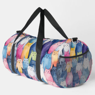 Mooie Kleurrijke Kattenpatroon Plunjezak