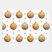 Mooie kleurrijke kerstversieringen op wit inpakpapier vel (Voorkant 2)