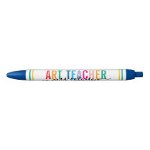 Mooie Kleurrijke Kunstleraar Pen met Aangepaste Na